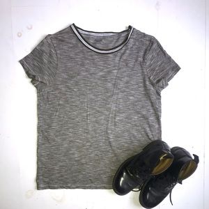 Madewell Green Striped Tshirt